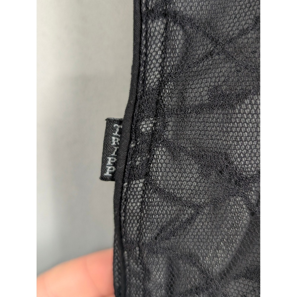 Tripp NYC Corset Cami Top Women Size 2 Black Skull Lace Excellent Goth Rave - Picture 6 of 9